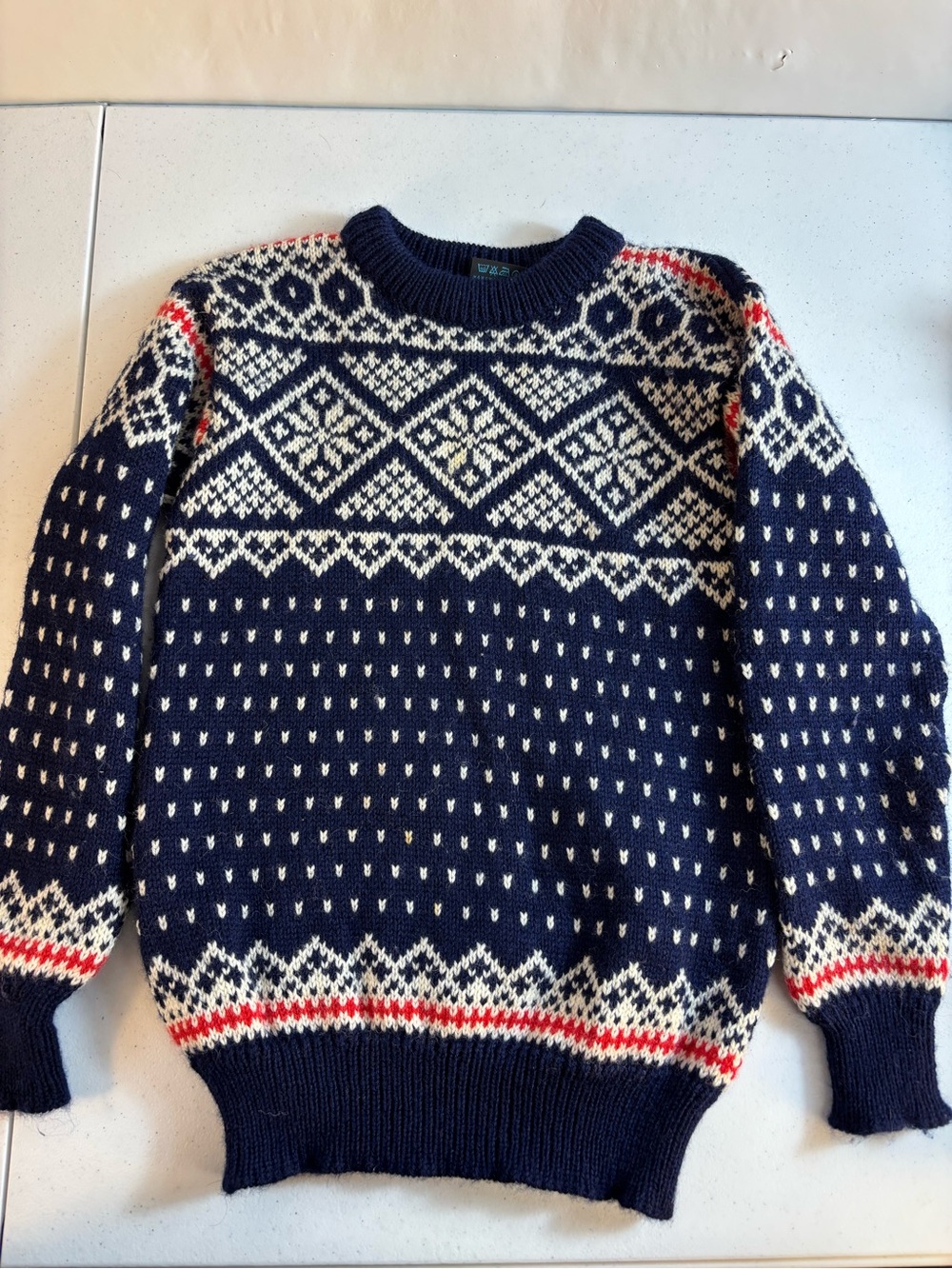 Vintage Dale Of Norway Sweater Women’s Small Nordic Snowflake Birdseye Knit Wool
